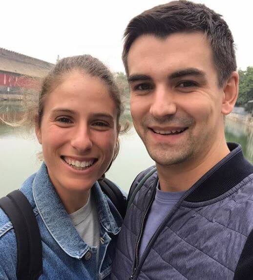 Johanna Konta with her boyfriend, Jackson Wade.